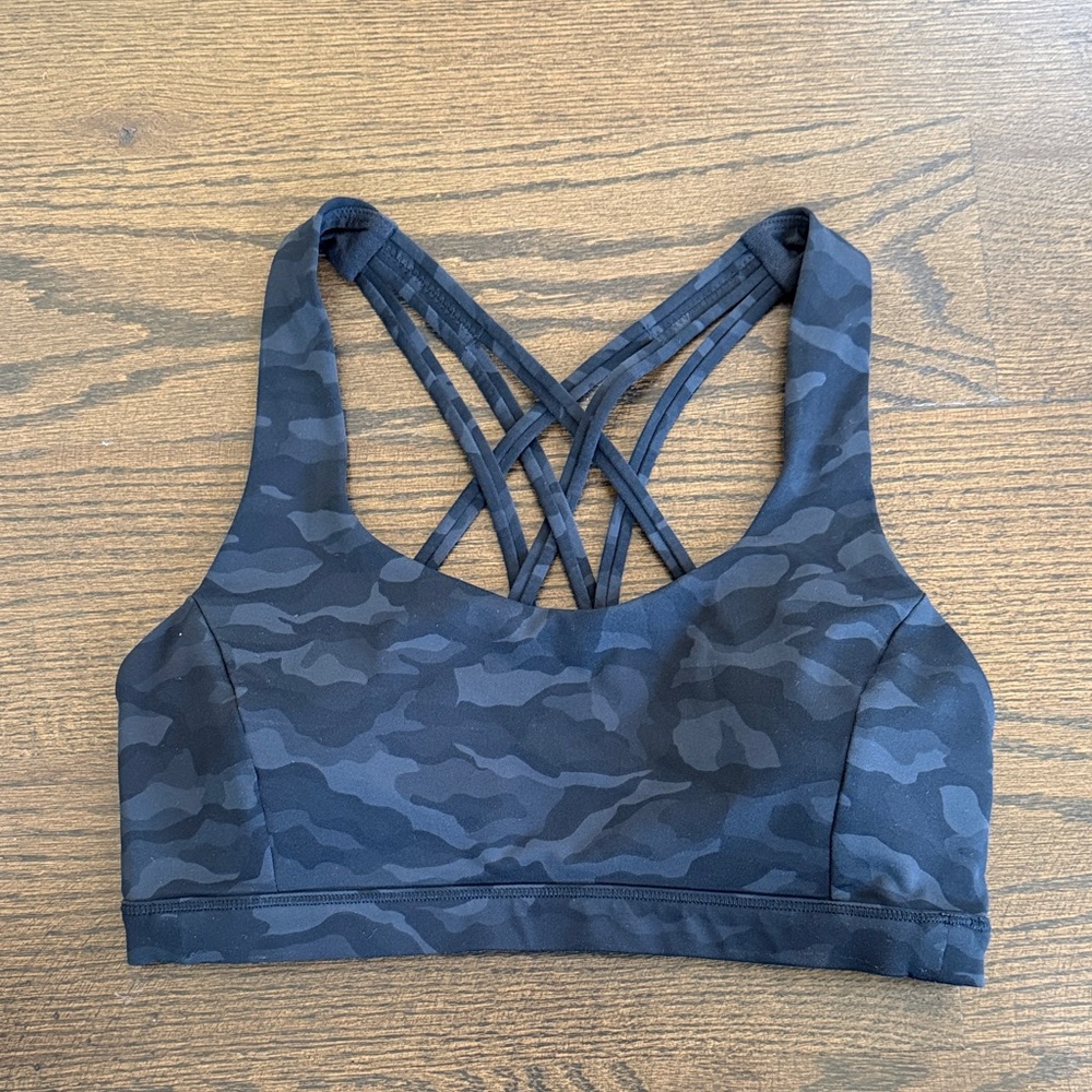 Lululemon Free To Be Serene Camo Sports Bra size 6